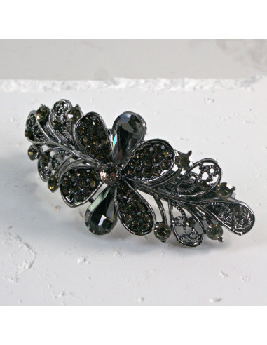Klamra francuska kwiat z kryształkami i...