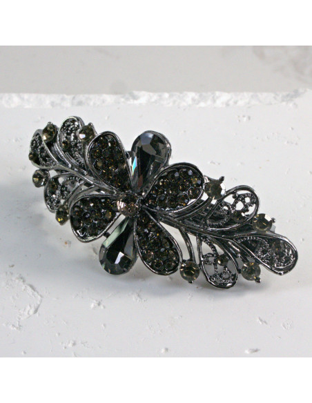 Klamra francuska kwiat z kryształkami i kamieniami Lolita Akcesoria