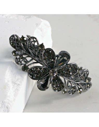 Klamra francuska kwiat z kryształkami i...