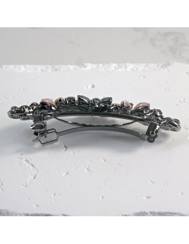 Klamra francuska 3 kwiatki z kamieni Lolita...