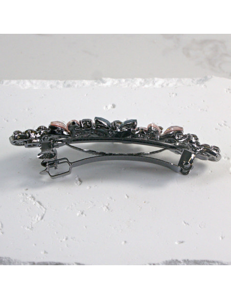 Klamra francuska 3 kwiatki z kamieni Lolita Akcesoria