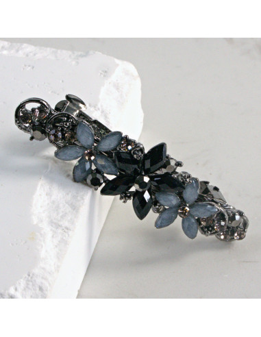 Klamra francuska 3 kwiatki z kamieni Lolita...