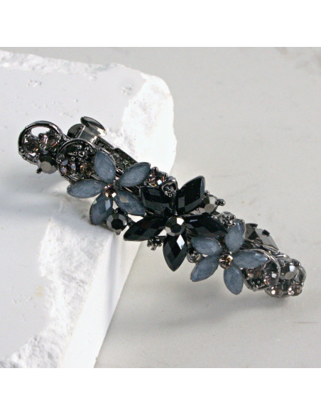 Klamra francuska 3 kwiatki z kamieni Lolita Akcesoria