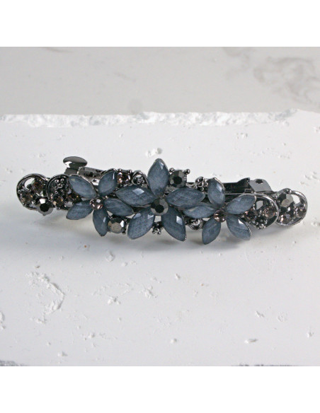 Klamra francuska 3 kwiatki z kamieni Lolita Akcesoria