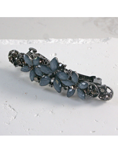 Klamra francuska 3 kwiatki z kamieni Lolita...