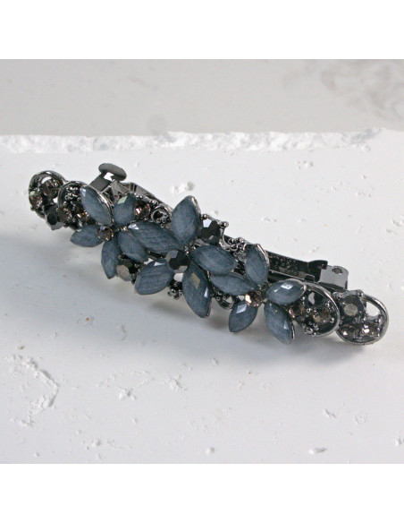 Klamra francuska 3 kwiatki z kamieni Lolita Akcesoria