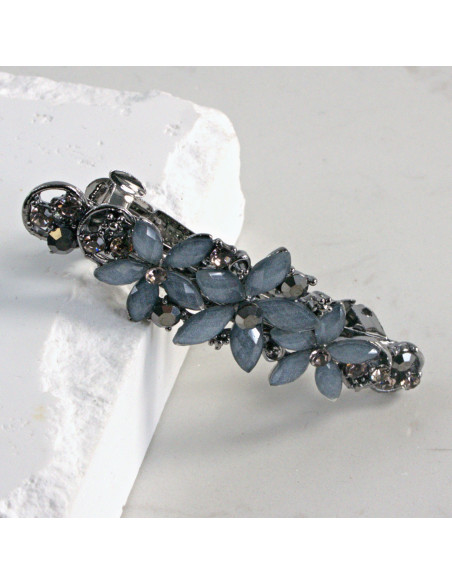 Klamra francuska 3 kwiatki z kamieni Lolita Akcesoria