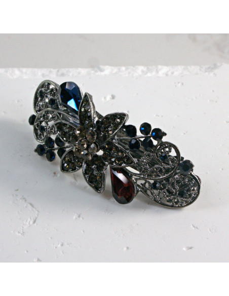 Klamra francuska kwiat z cekinami i kryształki Lolita Akcesoria