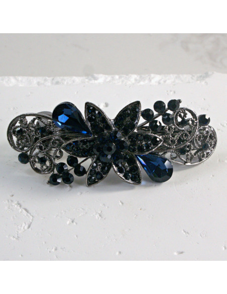 Klamra francuska kwiat z cekinami i kryształki Lolita Akcesoria