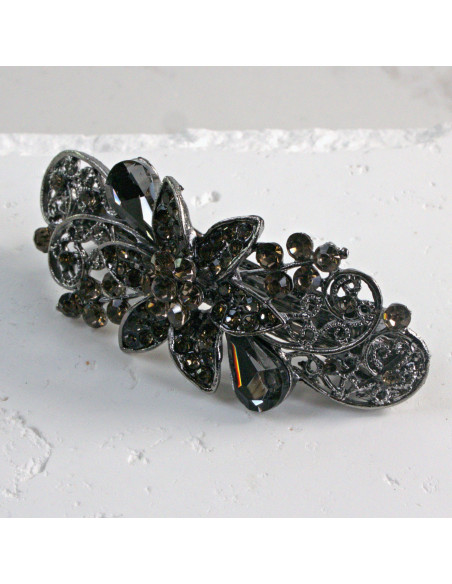 Klamra francuska kwiat z cekinami i kryształki Lolita Akcesoria