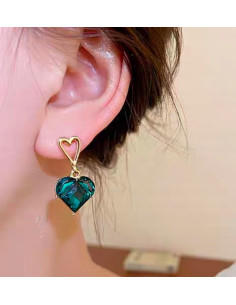 Kolczyki ZIELONE SERDUSZKA Lolita Accessories srebrny... 2