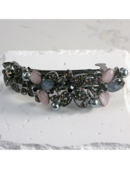 Klamra francuska półkwiatki z cekinami i kryształkami Lolita Akcesoria