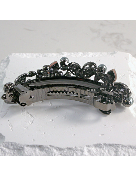 Klamra francuska półkwiatki z cekinami i kryształkami Lolita Akcesoria