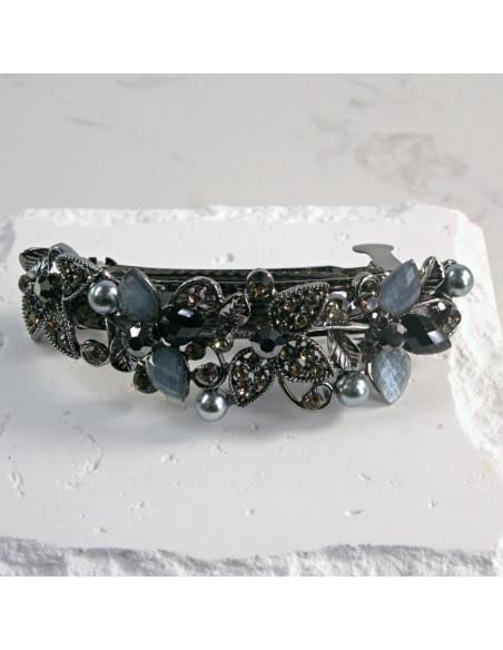 Klamra francuska półkwiatki z cekinami i kryształkami Lolita Akcesoria