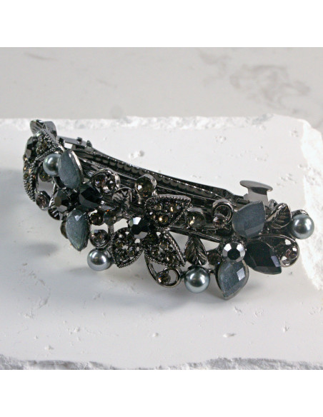 Klamra francuska półkwiatki z cekinami i kryształkami Lolita Akcesoria