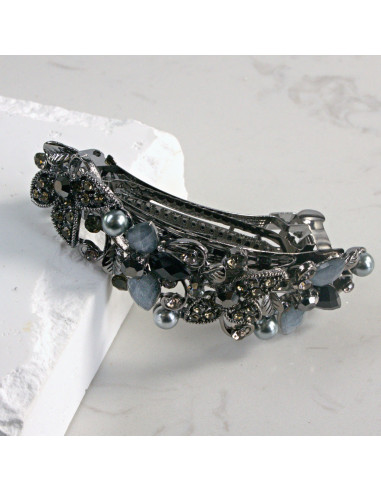 Klamra francuska półkwiatki z cekinami i...