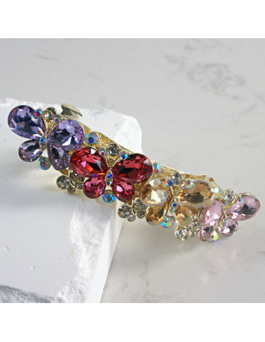 Klamra francuska 4 motyle kryształki Lolita...