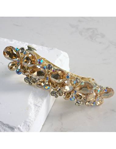 Klamra francuska 4 motyle kryształki Lolita...