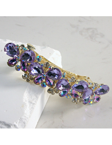 Klamra francuska 4 motyle kryształki Lolita...