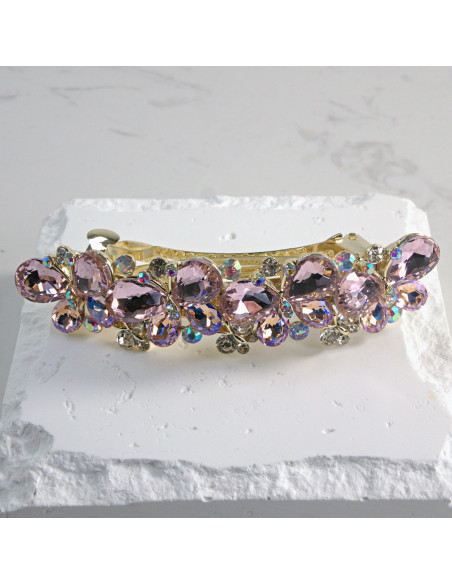 Klamra francuska 4 motyle kryształki Lolita Akcesoria