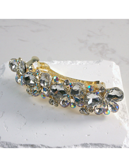 Klamra francuska 4 motyle kryształki Lolita Akcesoria