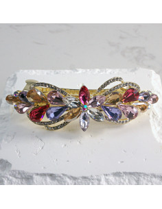 Klamra francuska kwiatek z kryształkami Lolita Akcesoria