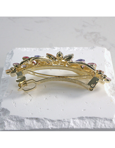 Klamra francuska kwiatek z kryształkami Lolita...