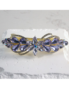 Klamra francuska kwiatek z kryształkami Lolita Akcesoria