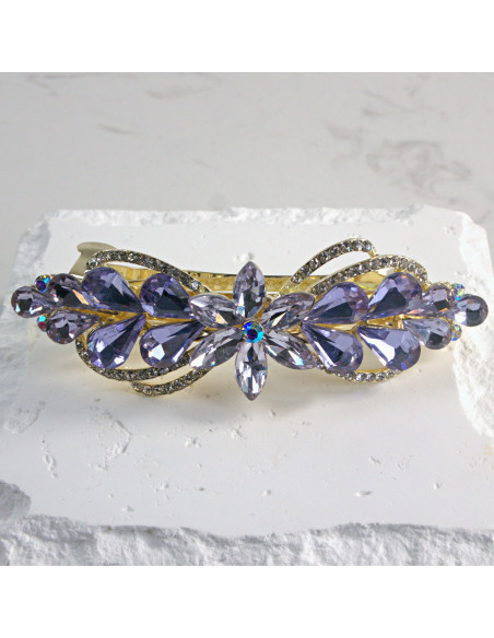 Klamra francuska kwiatek z kryształkami Lolita Akcesoria