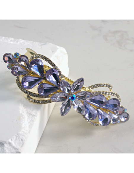 Klamra francuska kwiatek z kryształkami Lolita Akcesoria