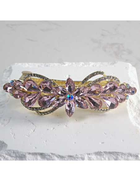 Klamra francuska kwiatek z kryształkami Lolita Akcesoria