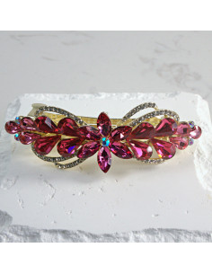 Klamra francuska kwiatek z kryształkami Lolita Akcesoria