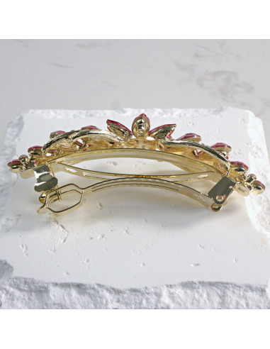 Klamra francuska kwiatek z kryształkami Lolita...