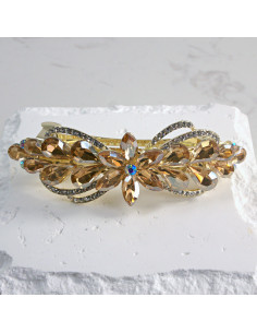 Klamra francuska kwiatek z kryształkami Lolita Akcesoria