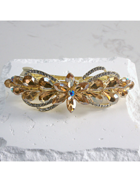 Klamra francuska kwiatek z kryształkami Lolita Akcesoria