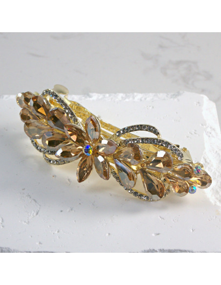 Klamra francuska kwiatek z kryształkami Lolita Akcesoria