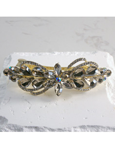 Klamra francuska kwiatek z kryształkami Lolita Akcesoria