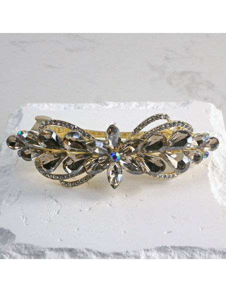 Klamra francuska kwiatek z kryształkami Lolita Akcesoria