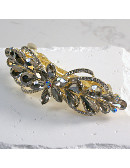 Klamra francuska kwiatek z kryształkami Lolita Akcesoria