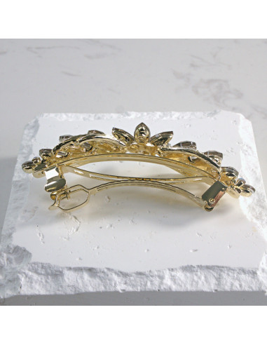 Klamra francuska kwiatek z kryształkami Lolita...