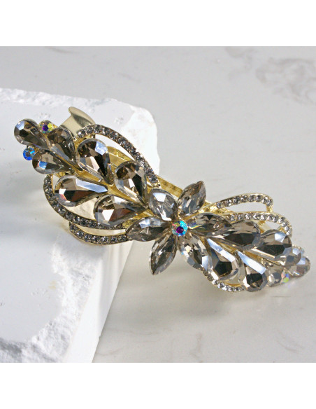 Klamra francuska kwiatek z kryształkami Lolita Akcesoria