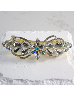 Klamra francuska kwiatek z kryształkami Lolita Akcesoria