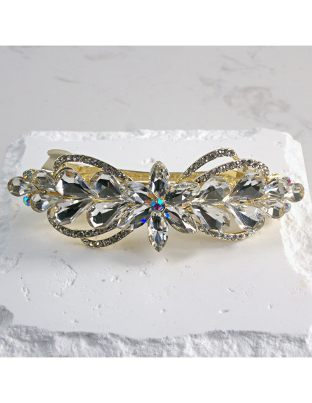 Klamra francuska kwiatek z kryształkami Lolita Akcesoria