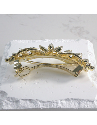 Klamra francuska kwiatek z kryształkami Lolita...