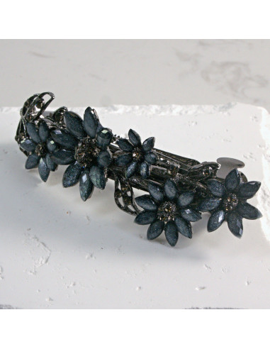 Klamra francuska 5 kwiatków kryształki Lolita...