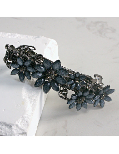 Klamra francuska 5 kwiatków kryształki Lolita...