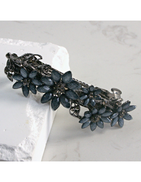 Klamra francuska 5 kwiatków kryształki Lolita Akcesoria