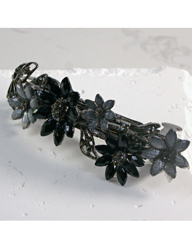 Klamra francuska 5 kwiatków kryształki Lolita...