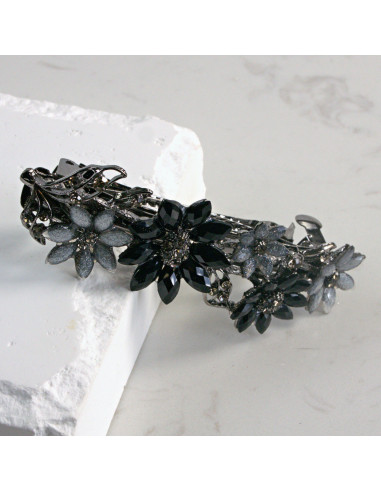 Klamra francuska 5 kwiatków kryształki Lolita...