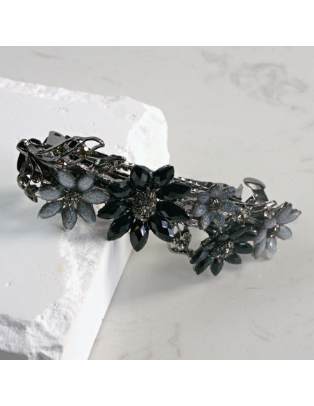 Klamra francuska 5 kwiatków kryształki Lolita Akcesoria